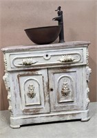 Vintage Vanity w/ Copper Sink & Faucet