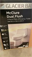 G.B. McClure Dual Flush 1.6 GPF Toilet(Broken Lid)