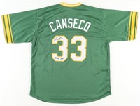 Jose Canseco Signed Jersey Inscribed "86 AL ROY"