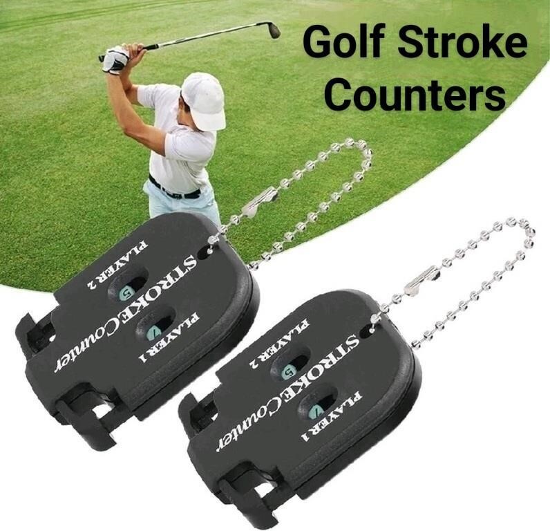 NEW Lot Of 2 Golf Stroke Counters With Key Chain