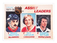 1977-78 NHL Assist Leaders - Trottier,LAFLEUR & Si