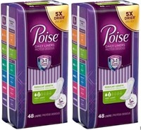 2x48ct PACK POISE DAILY LINERS REGULAR LENGTH