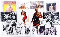 Group of 8 Autographed 8 x 10 Wrestling Boxing Pho