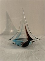 Art glass sailboat
