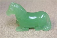 Chinese Green Glass Horse