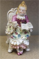 Porcelain Victorian Lady Sitting Down