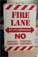 Vintage Fire Lane Sign