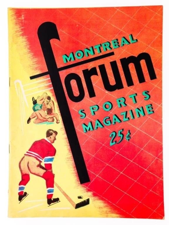 Montreal Forum, Sports Magazine Program 25 Cents C