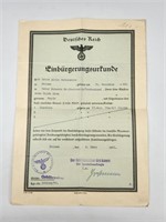 1941 SIGNED DOCUMENT WITH STAMPS