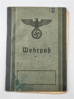 GERMAN ARMY WEHRPASS W/ MUSTERING DOC