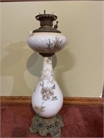 Antique 26" oil lamp