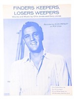 ELVIS C1963 MUSIC SHEET - 'FINDERS KEEPERS, LOSERS