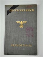 WW2 FREMDENPASS ID PHOTO DOCUMENT