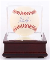 Autographed Nolan Ryan ONL Baseball Display