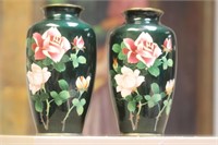 Pair of Vintage/Antique Japanese Cloisonne Vase
