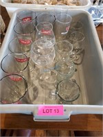 LOT OF ASSORTED GLASSES