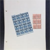 US Stamps mostly multiples, lots of used blocks, a