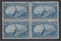 US Stamps #288 Mint HR Block of 4 with light oxida