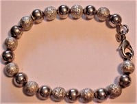 Sterling 925 Goldtone Beads Bracelet