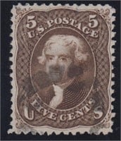 36US Stamps #76 Used with Crowe Certificate
