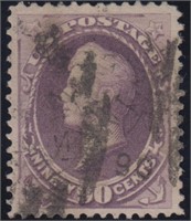 US Stamps #218 Used with Crowe Certificate stating