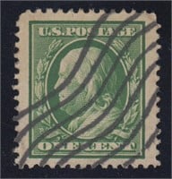 US Stamps #374 Used with Crowe Certificate stating