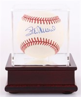 Autographed Stan Musial ONL Baseball Display