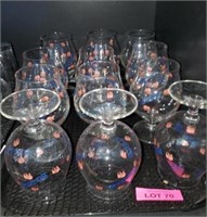 LOT OF DELIRIUM FOOTED GLASS