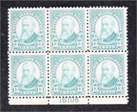 US Stamps #622 Block Pane of 6, 13 cent
