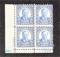 US Stamps #586 Plate Block  of 4