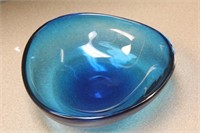 Vintage Cobalt Blue Retro Bowl