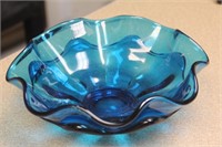 Cobalt Blue Glass Bowl