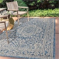 Navy/Gray 8 ft. x 10 ft. Area-Rug