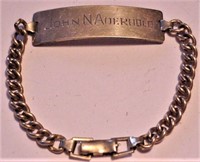 ID Bracelet Goldtone Engraved from Mother