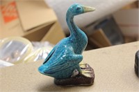 Antique Turquoise Glazed Duck