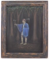 Pastel Drawing of Man w/ Axe