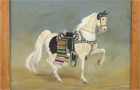 Sally Dwyer Painting of White Horse