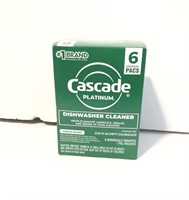 cascade platinum dishwasher cleaner, 6 count