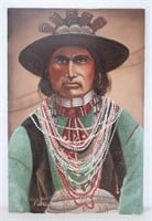 Itiza Shayne? Native American Portrait O/C