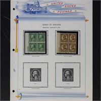 US Stamps 1926-1934 Mint LH Plate Blocks of 4, bot