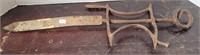 OLD HAND FORGED PRIMITIVE TWINE WINDER F CROP ROWS