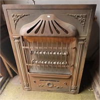 ANTIQUE METAL FIREPLACE ELECTRIC INSERT