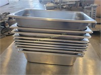 4" deep steam table pans (9)