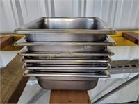 2 1/2" deep steam table stainless steel food pans