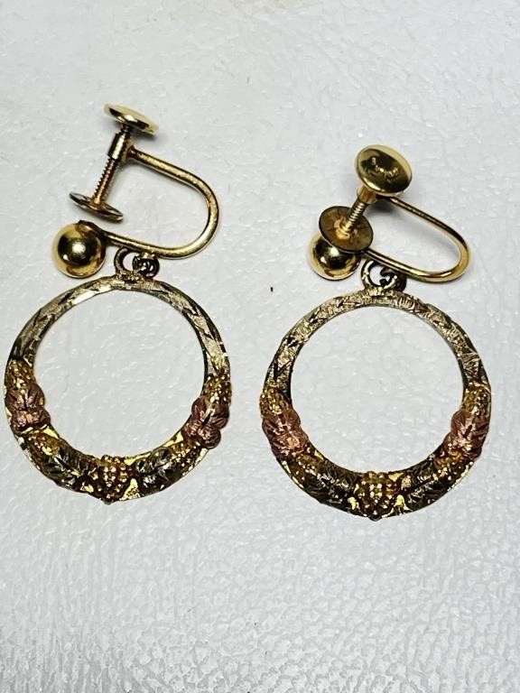 10K Black Hills Gold Earrings