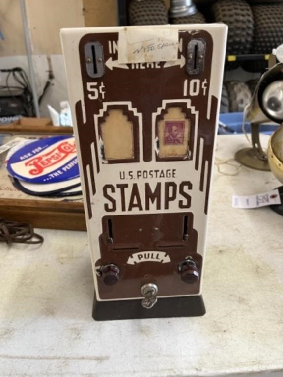 old U.S. posted stamp vending machine