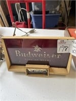 2 vintage budweiser beer signs
