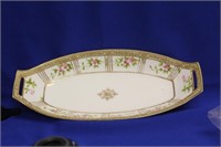 A Nippon Porcelain Two Handles Tray