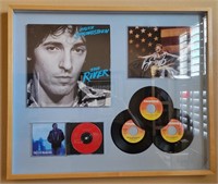 L - FRAMED SPRINGSTEEN COLLECTIBLES 24X30" (M47)