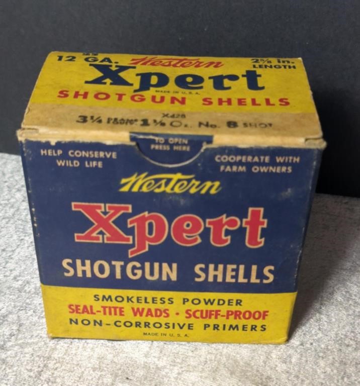 Vintage Original Full Box of 25 Western Xpert 12